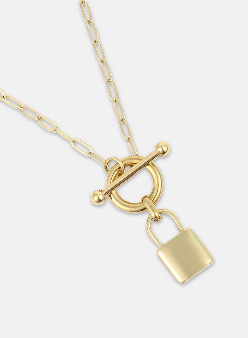 SOHI Paperclip Toggle Padlock Necklace - Image 5