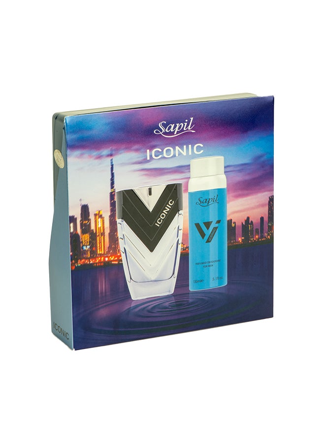 sapil مجموعة آيكونيك للرجال EDP 100ml+150 Deo  - Image 2