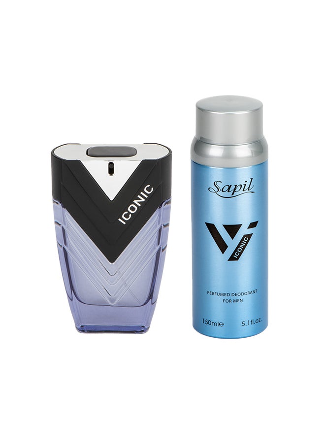 sapil مجموعة آيكونيك للرجال EDP 100ml+150 Deo  - Image 3