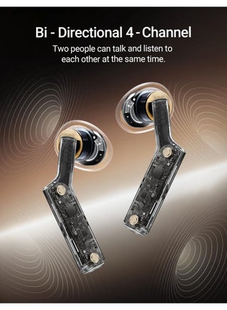 W4 AI Interpreter Earbuds – Real-Time & Offline Translator with Bone Voiceprint Sensor, 42 Languages & 95 Accents, 13 Offline Pairs, LLM AI Babel OS 2.0, Bluetooth Earbuds for Travel & Daily Use - view 3