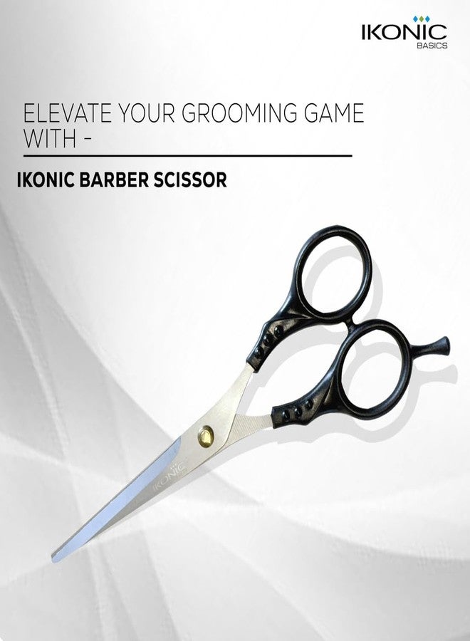 Ikonic Basics IKB-716C Premium Barber Scissor - Precision Stainless Steel Shears for Professional Hair Cutting, Styling & Grooming - Ergonomic Design for Salon, Parlour & Personal Use - Image 3