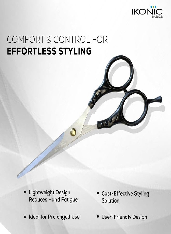 Ikonic Basics IKB-716C Premium Barber Scissor - Precision Stainless Steel Shears for Professional Hair Cutting, Styling & Grooming - Ergonomic Design for Salon, Parlour & Personal Use - Image 5