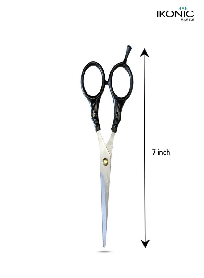 Ikonic Basics IKB-716C Premium Barber Scissor - Precision Stainless Steel Shears for Professional Hair Cutting, Styling & Grooming - Ergonomic Design for Salon, Parlour & Personal Use - Image 2