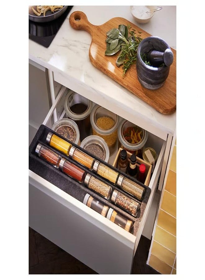 stoRk UPPDATERA 100% Polyester, Customisable Dividers, Sound Dampening (Sliding organiser for drawer, grey, 60 cm) - Image 3
