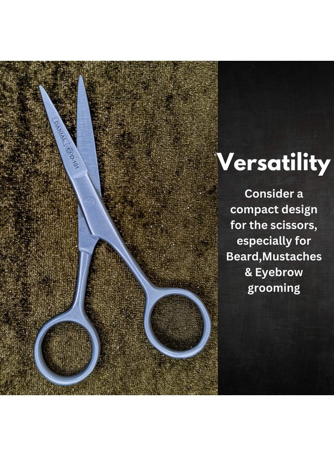 DANIAL 4.5 Inches Stainless Steel Hair Cutting Scissors - Professional Men's Barber Tool for Small Mustache, Beard, Nose and Eyebrow Grooming - Rust Free - Precision Trimming at Its Finest - Image 5