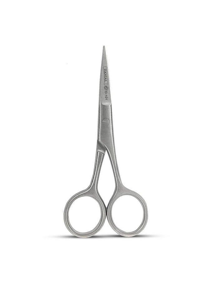 DANIAL 4.5 Inches Stainless Steel Hair Cutting Scissors - Professional Men's Barber Tool for Small Mustache, Beard, Nose and Eyebrow Grooming - Rust Free - Precision Trimming at Its Finest - Image 1