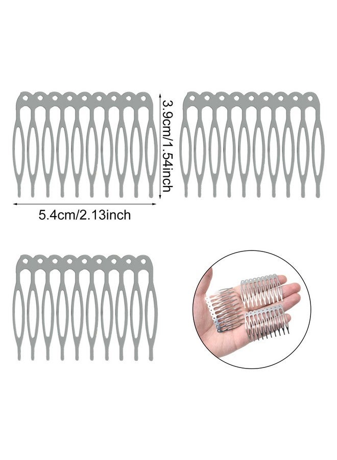 Honbay 30PCS 10 Teeth Metal Hair Combs Hair Side Combs Hair Clip Combs Twist Combs Wedding Bridal Veil Combs Wig Combs Headpieces Accessories Combs Updo Bun Chignon Hair Styling Accessories - Image 2