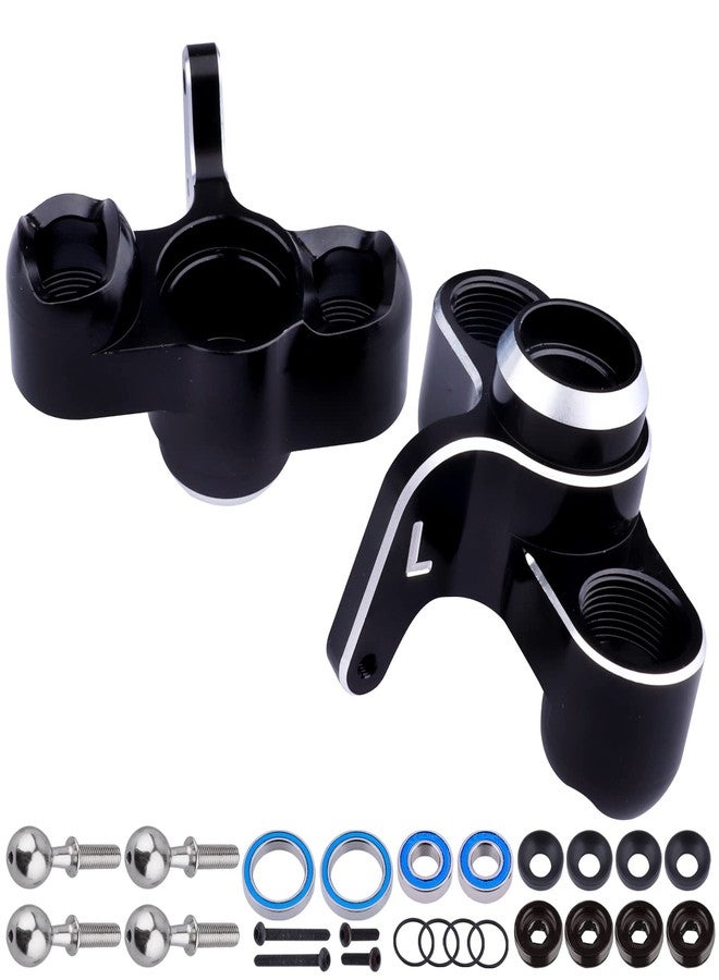 AllinRC Aluminum Front Steering Blocks Steering Knuckle for Arrma 1/8 Kraton/Outcast/Notorious 6S BLX Upgrades Parts,Replace AR330505 (Black) - Image 2