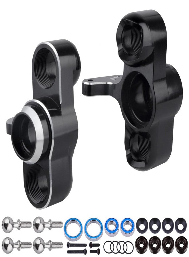 AllinRC Aluminum Front Steering Blocks Steering Knuckle for Arrma 1/8 Kraton/Outcast/Notorious 6S BLX Upgrades Parts,Replace AR330505 (Black) - Image 1