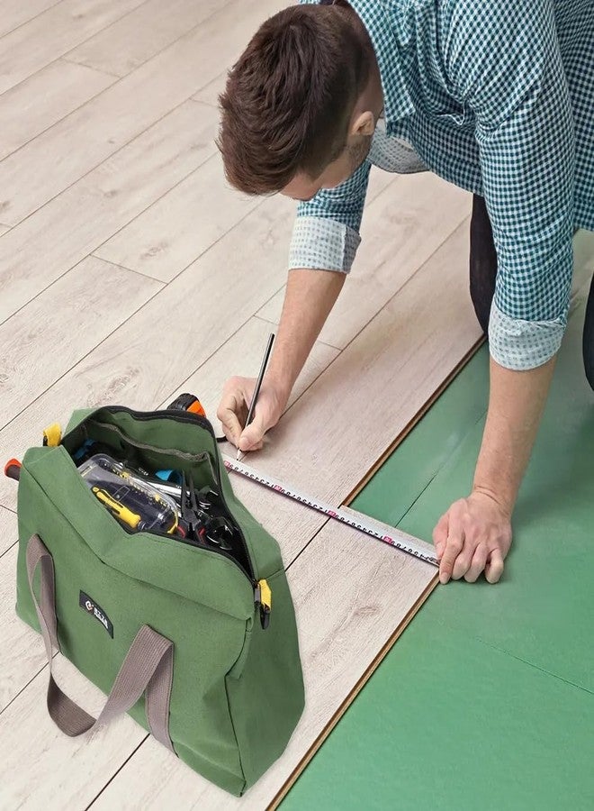 Koolouispoper Large Capacity Tool Bag Waterproof Oxford Canvas Hand Tool Storage Carry Bags Portable Multifunction Metal Toolbox Organizer (20inch bag) - Image 5