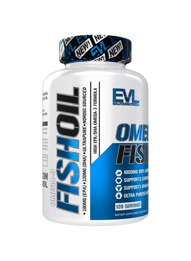 Evlution Nutrition Triple Strength Omega 3 Fish Oil - Burpless Fish Oil EPA DHA Omega 3 Supplement in Easy to Swallow Citrus Flavor Softgels - Enteric Coated Fish Oil Supplement - 120 Count - Image 4
