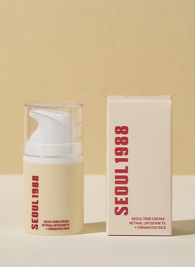 سيول 1988 كريم سيول 1988 بحبيبات ريتينول - 1% ريتينول محاط + أرز مخمر - كريم وجه مضاد للشيخوخة وتفتيح البشرة - مرطب لطيف برتينويد - عناية بالبشرة الكورية 50 مل - Image 1