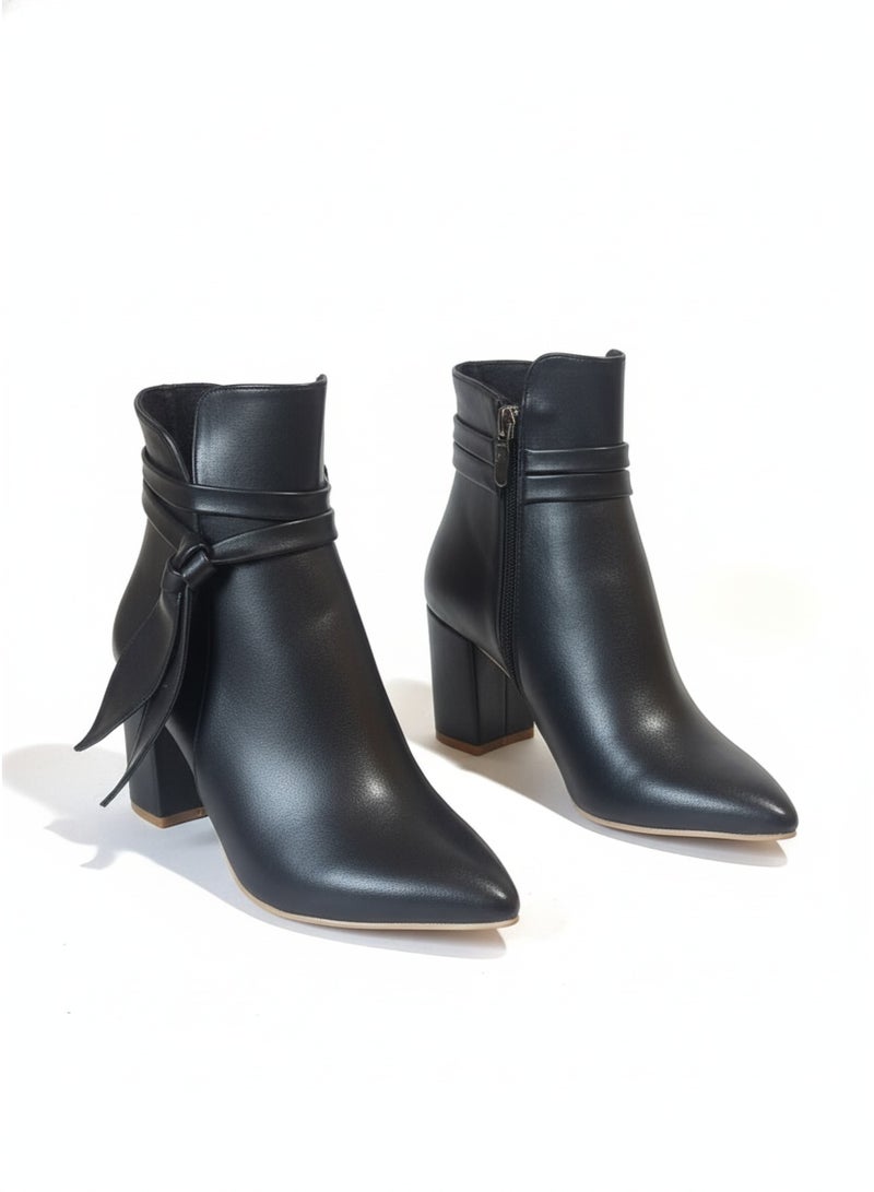 فيبراندا بوت أنيق بكعب عريض ومقدمة مدببة - Image 3