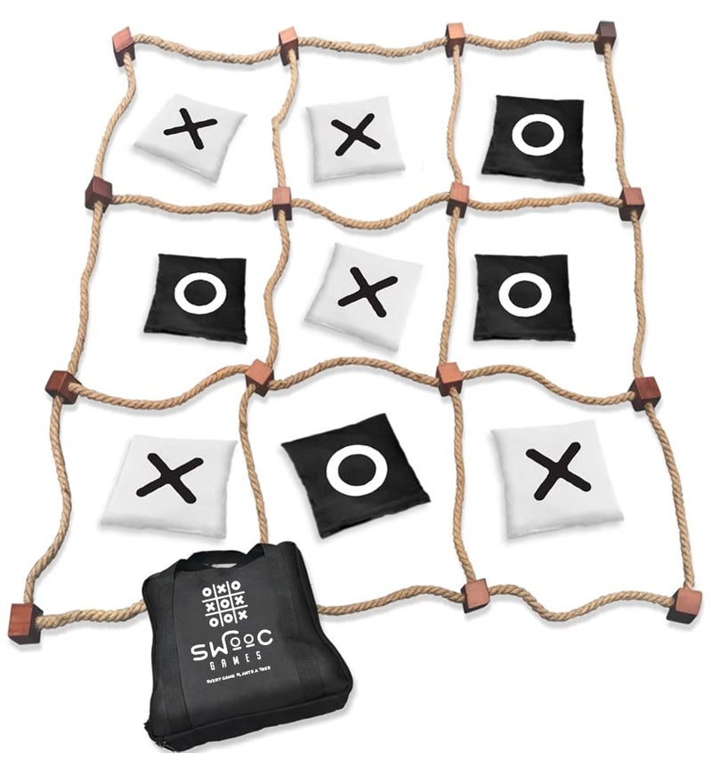 Swooc Games Giant Tic Tac Toe Game Outdoor All Weather 3ft x 3ft Instant Setup No Assembly Giant Outdoor Games for Adults and Family Outside Toys Large Lawn Backyard Fun Yard Game - Image 2
