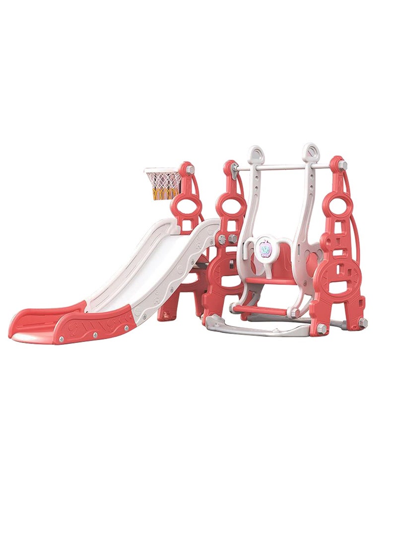 MaBaby - 4 in 1 Kids Slide and Swing Set, Indoor/Outdoor Playground for Toddlers Kids Baby with Basketball Hoop, Climber Slide Toddlers Playset for Boys and Girls Backyard Playground - Image 1