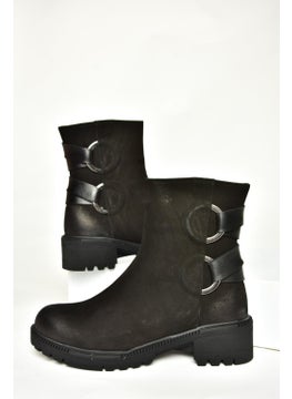 Fox Shoes T654047101 Black Genuine Leather Nubuck Women's Boots  - Image 5