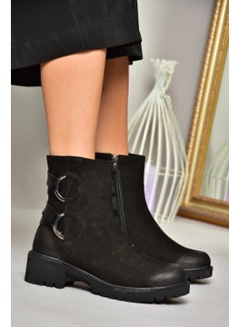 Fox Shoes T654047101 Black Genuine Leather Nubuck Women's Boots  - Image 3