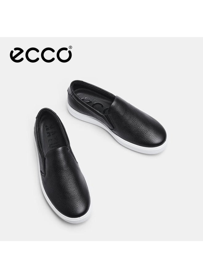Ecco Women's Spring Comfortable Leather Non-slip Durable Fashion Casual Sneakers Soft 60th Anniversary 219253 Black Size 36 - Image 2