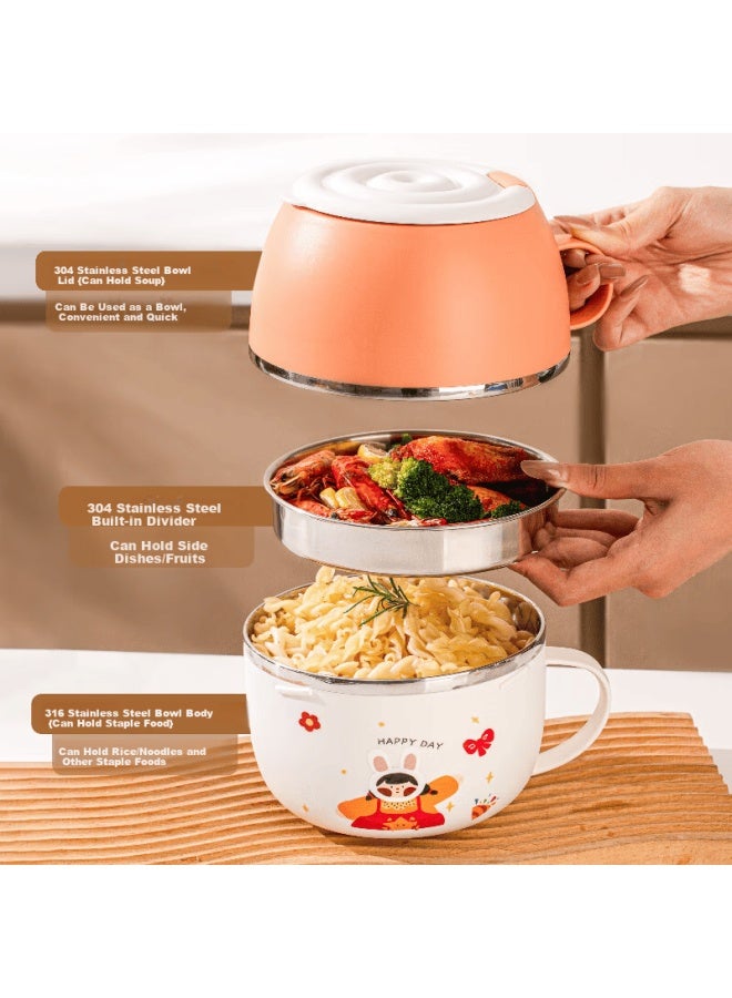 Treejack 316l Stainless Steel Cartoon Large Capacity Lunch Container Food Jar Noodle Cup For Office Workers And Students - Image 3