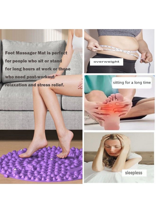 Luzly Acupressure Mat for Feet Large 22-inch Foot Massager Mat Reflexology Foot Pressure Point Pad with Magnetic, Anti Fatigue Office Standing Mat, Relief Foot Pain for Elderly Students and Office Workers - Image 3