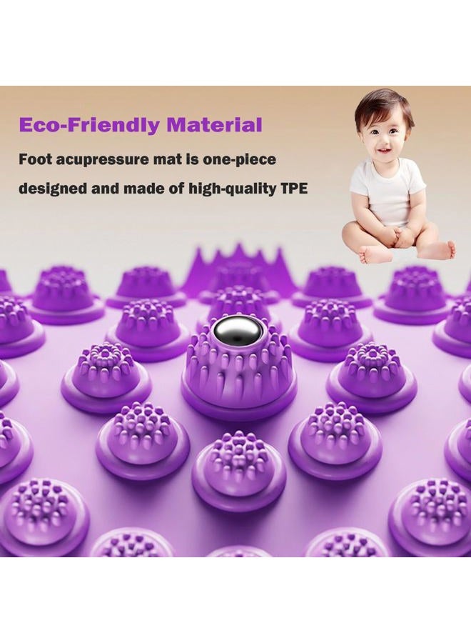 Luzly Acupressure Mat for Feet Large 22-inch Foot Massager Mat Reflexology Foot Pressure Point Pad with Magnetic, Anti Fatigue Office Standing Mat, Relief Foot Pain for Elderly Students and Office Workers - Image 5