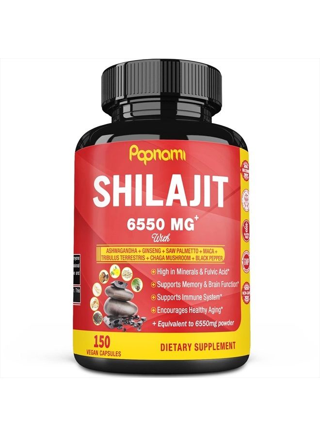 Papnami Shilajit Extract 6550mg  150 Capsules - Image 1