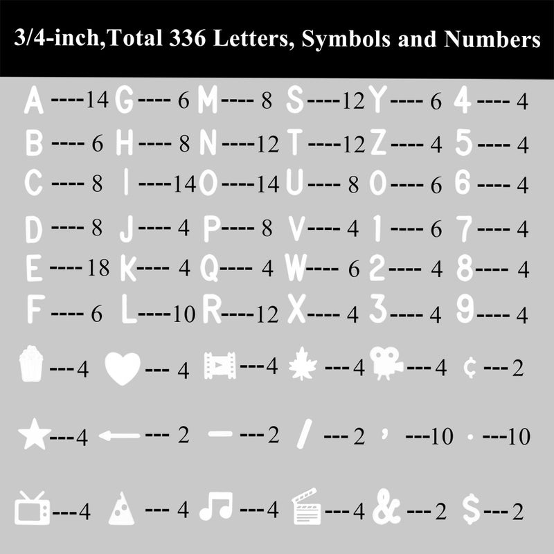 C CRYSTAL LEMON Letter Board, 336 Letters Numbers & Symbols, Felt Letter Board, 10x10 inches, Changeable Wooden Message Board Sign, Wood Frame, Wall Mount, with Display Stand (Black) - Image 3