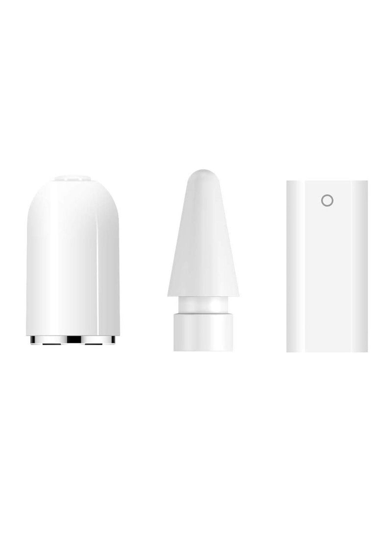 3 Pack iPencil Accessories, Stylus Pencil Tip/Replacement Cap/Charger Adapter Compatible for iPad Pro Apple - Image 1