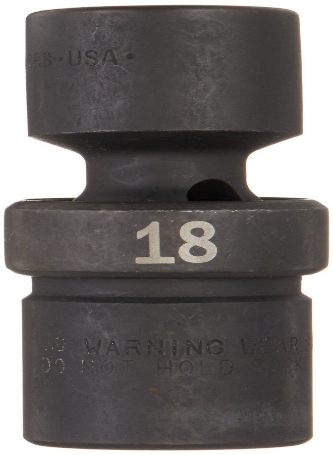 SK Tools USA 1/2" Drive, 18MM, 6 Point, Standard Swivel Impact Socket | 34368 - Image 2