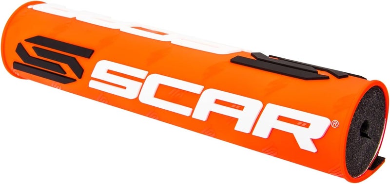 Round handlebar bar pad for crossbar Motocross ATV Motorcycle Dirtbike Enduro Supermoto - Orange Fluo