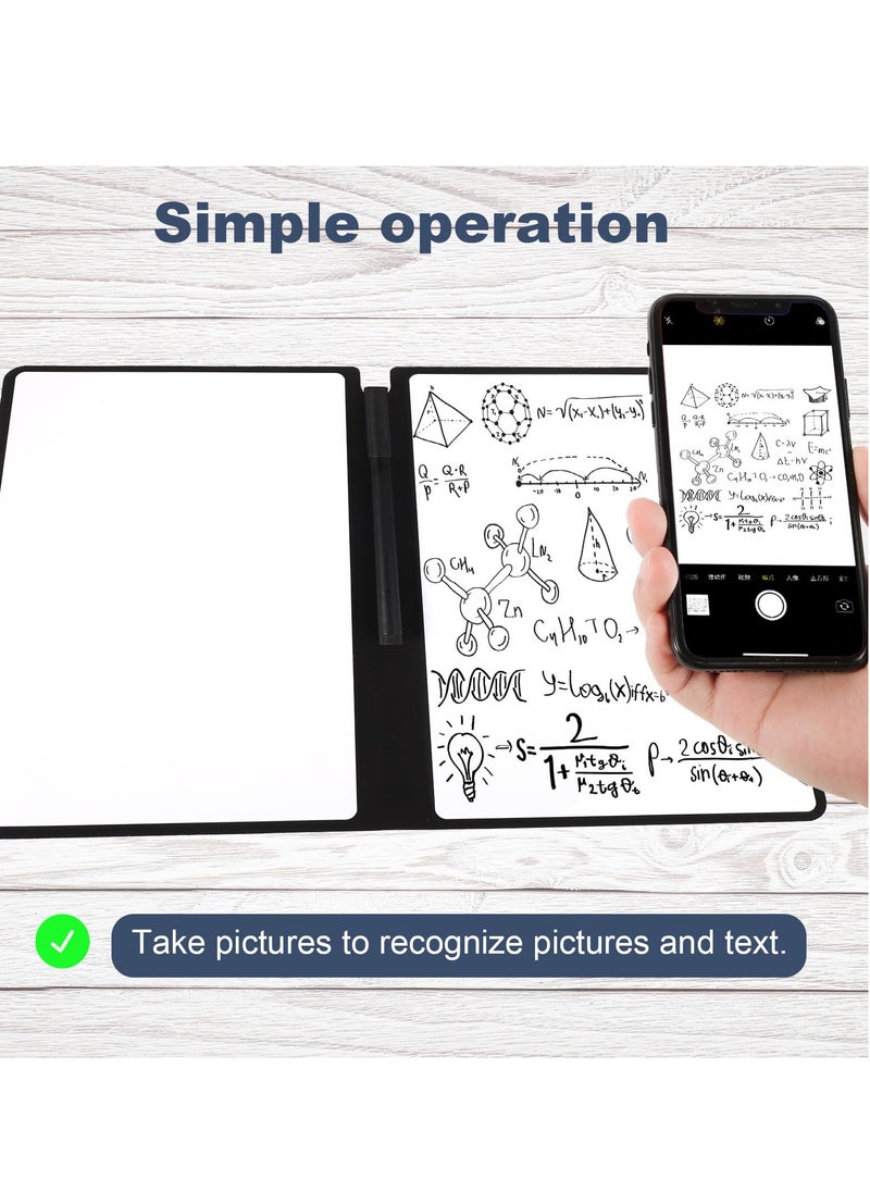 Generic - Portable Dry Erase Board A5 Reusable Small Whiteboard With Pen Waterproof Foldable Notebook For Drawing, Writing, Meeting Notes, Work, Daily Notes - Image 1