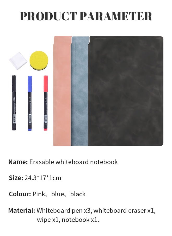 Generic - Portable Dry Erase Board A5 Reusable Small Whiteboard With Pen Waterproof Foldable Notebook For Drawing, Writing, Meeting Notes, Work, Daily Notes - Image 1
