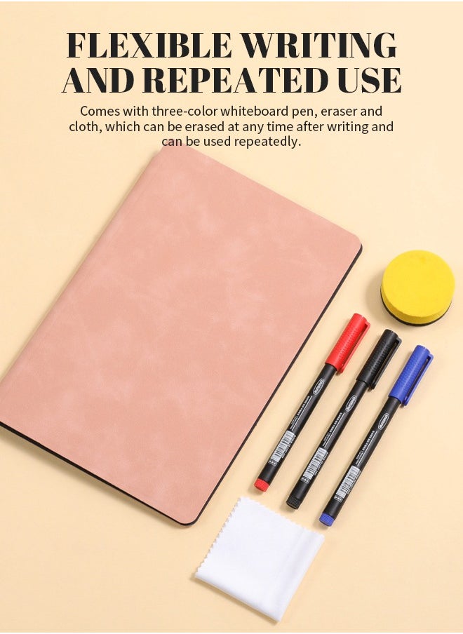 Generic - Portable Dry Erase Board A5 Reusable Small Whiteboard With Pen Waterproof Foldable Notebook For Drawing, Writing, Meeting Notes, Work, Daily Notes - Image 1