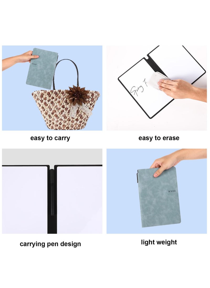 Generic - Portable Dry Erase Board A5 Reusable Small Whiteboard With Pen Waterproof Foldable Notebook For Drawing, Writing, Meeting Notes, Work, Daily Notes - Image 1