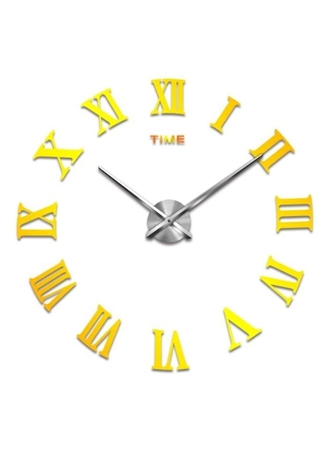 NIBEMINENT 3D Big Wall Clock DIY Acrylic Sticker Gold