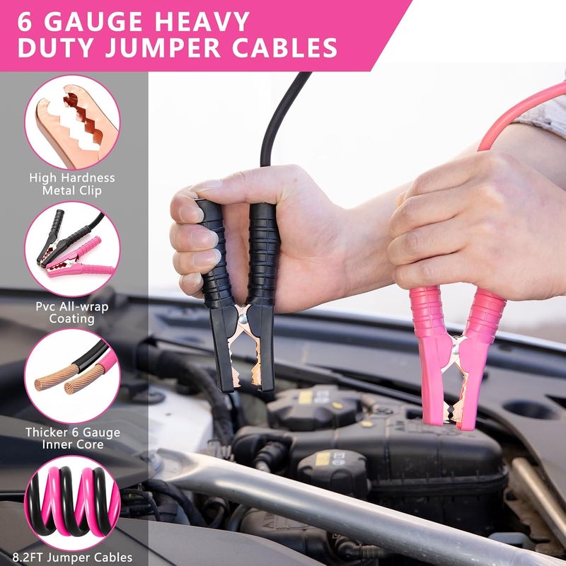 HLWDFLZ Car Emergency Kit with Portable Air Compressor - Image 4