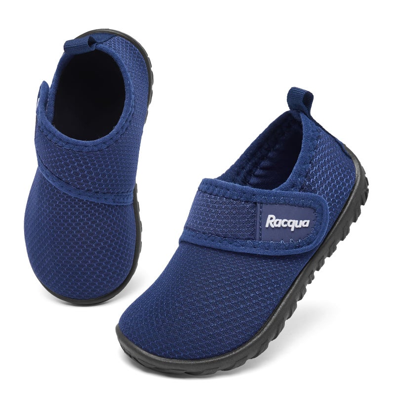 Racqua Baby Swim Pool Beach Aqua Girls Shoes Lightweight Boys Water Slip-On Breathable Pool Beach Quick Dry Shoes Navy 8.5 - Image 1