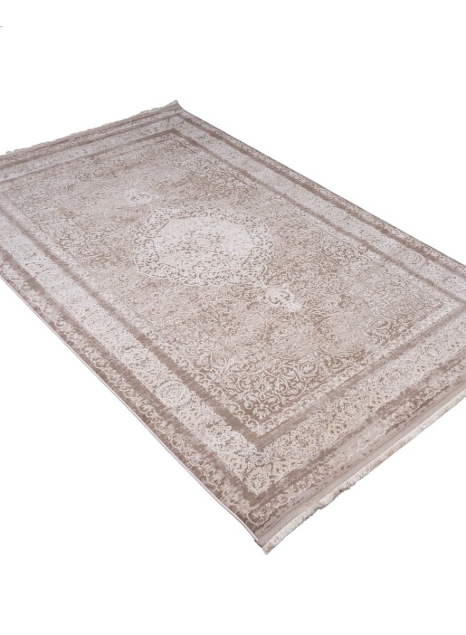 Almas Kavir Carpet Carpet Woven Rug in Soft Texture | Heritage Incense Design - Beige | Size - 150x225 cm (5x7 ft) | For Medium Sized Family room, Bedroom with queen beds, 4-6 seater Dinning area, Entry hallways & Foyers - Image 5