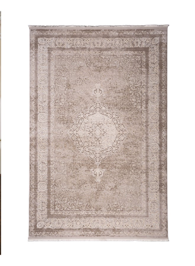 Almas Kavir Carpet Carpet Woven Rug in Soft Texture | Heritage Incense Design - Beige | Size - 150x225 cm (5x7 ft) | For Medium Sized Family room, Bedroom with queen beds, 4-6 seater Dinning area, Entry hallways & Foyers - Image 4