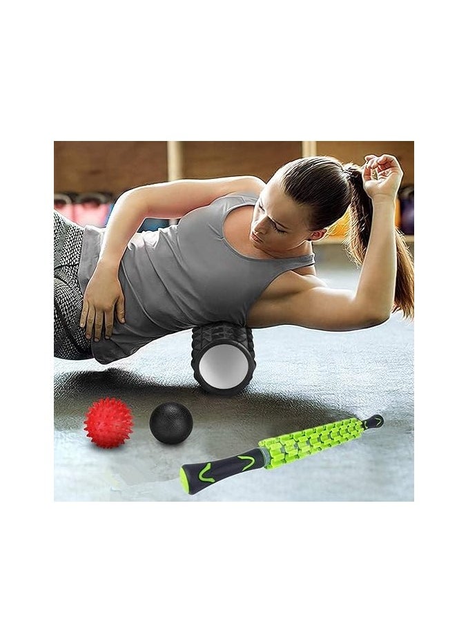 SportQ® 5 in 1 Foam Roller Set with Muscle Roller Stick and Massage Balls for Physical Therapy, Muscle Pain Relief, Speed Exercise, Balance - pzsku/Z055C62CCAD2E70F63628Z/45/_/1730283700/41fe52c4-1fd1-4fa8-84f5-ed03199c3783