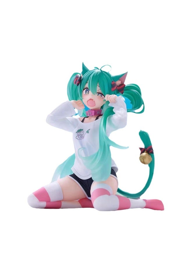 Furtey Neko Hatsune Miku Hand-made Second Dimension Beautiful Girl Desktop Model Ornament Gift - Image 5