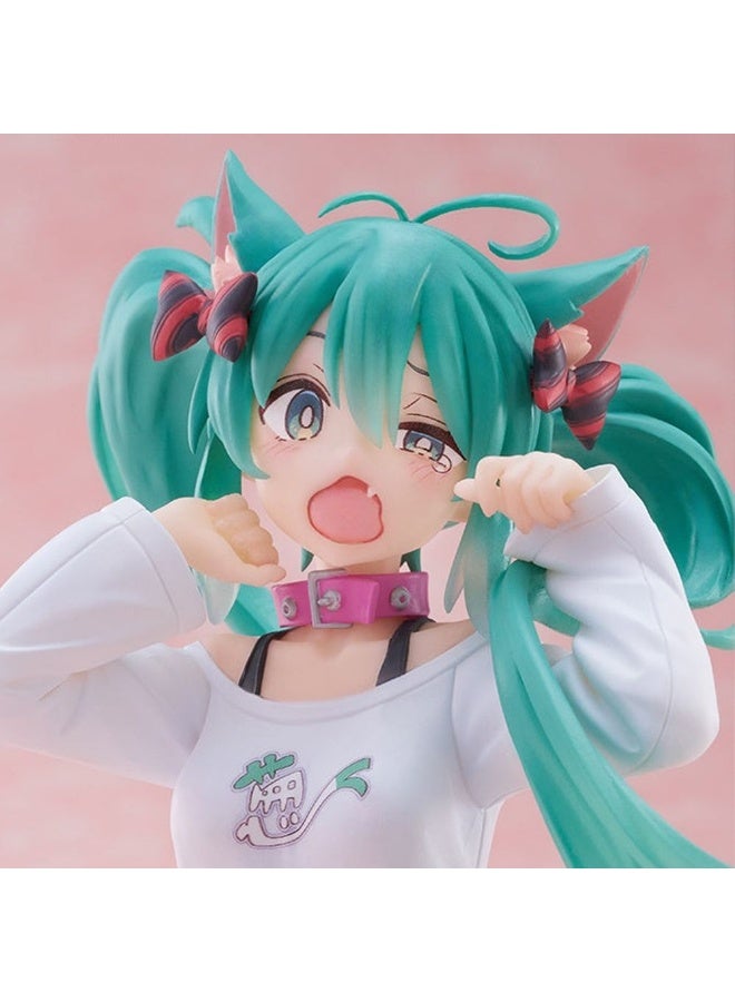 Furtey Neko Hatsune Miku Hand-made Second Dimension Beautiful Girl Desktop Model Ornament Gift - Image 3