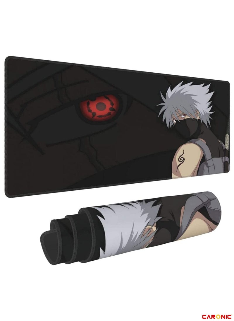 CARONIC - Large Gaming Mouse Pad with Superior Micro Weave Cloth Extended Desk Mousepad with Stitched Edges Non-Slip Base Water Resist Keyboard Pad For Gamer And Office Home Naruto - Image 1