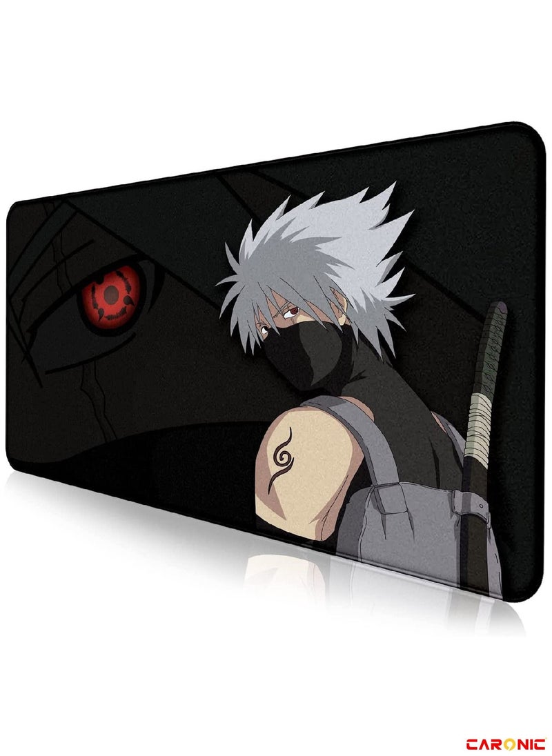 CARONIC - Large Gaming Mouse Pad with Superior Micro Weave Cloth Extended Desk Mousepad with Stitched Edges Non-Slip Base Water Resist Keyboard Pad For Gamer And Office Home Naruto - Image 1
