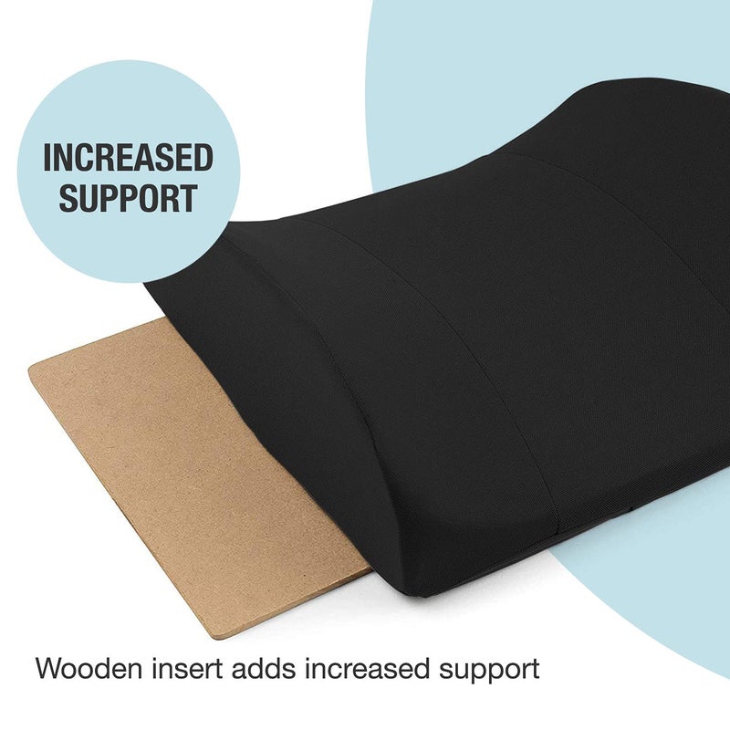 DMI Lumbar Support Pillow for Chair to Assist with Back Support with Removable Washable Cover and Firm Insert to Ease Lower Back Pain while Improving Posture,14 x 13 x 5,Contoured Foam,Elite,Black - Image 5