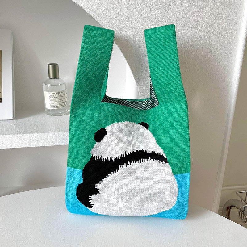Internet Celebrous New Year Knitted Bag Cute Animal Yellow Duck Shoulder Bag Hand Bag Japanese And Korean Versatile Outdoor Knitted Bag - Image 1