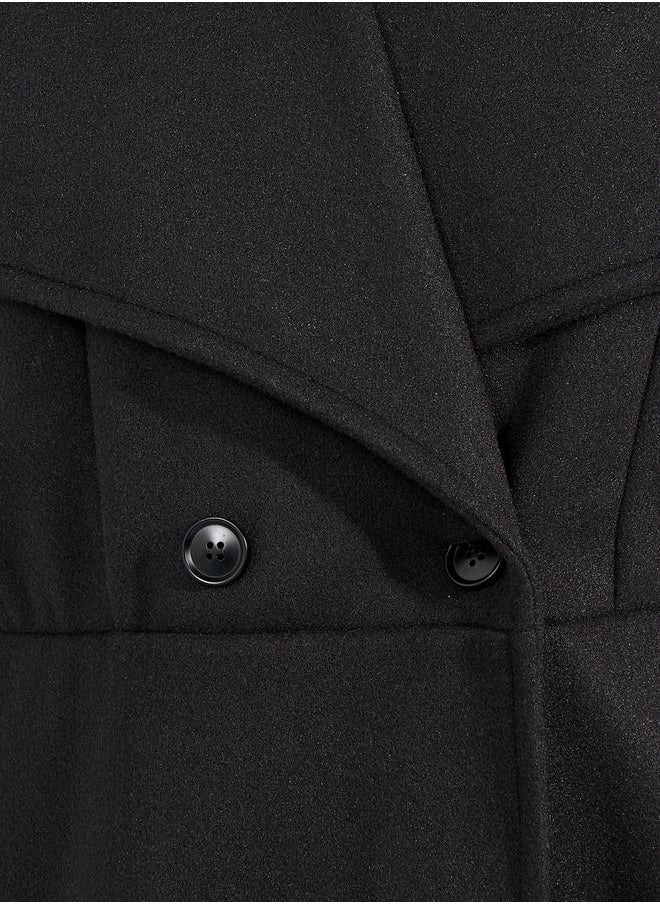Styli - Regular Fit Longline Buttoned Wool Like Coat - Image 1