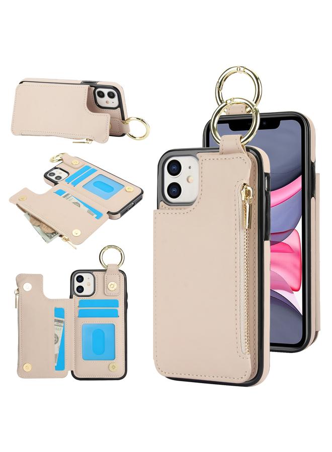 Zaboon Case For iPhone 11 RFlD Anti-theft Double Buckle Ring Zipper Card Phone Case - Image 1
