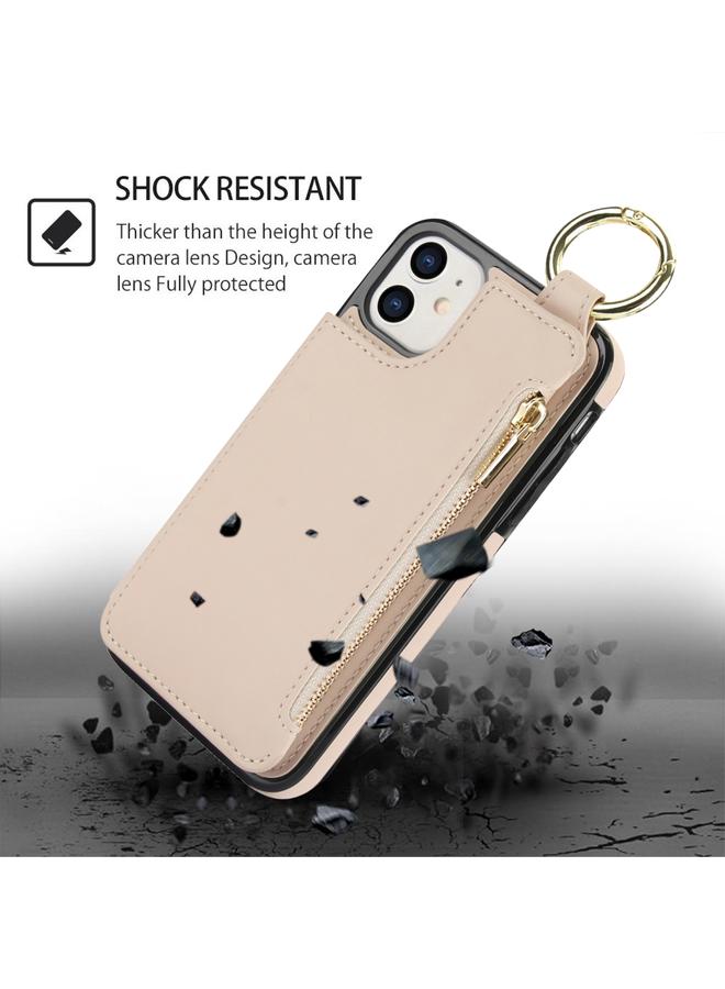 Zaboon Case For iPhone 11 RFlD Anti-theft Double Buckle Ring Zipper Card Phone Case - Image 2