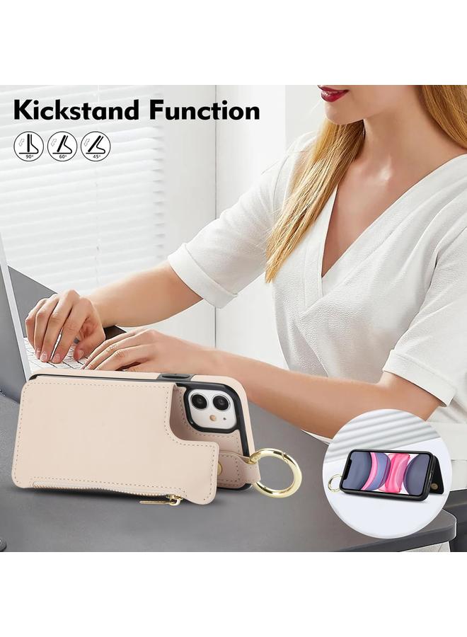 Zaboon Case For iPhone 11 RFlD Anti-theft Double Buckle Ring Zipper Card Phone Case - Image 4